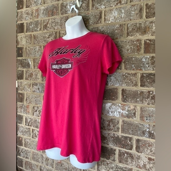 Woman's Harley-Davidson Pink Tee  shirt Size Large Daphne Alabama - Picture 2 of 10